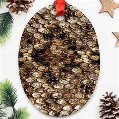 Snake Print	 Oval Ornament (Two Sides) from ArtsNow.com Front