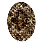 Snake Print	 Oval Ornament (Two Sides)