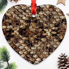 Snake Print	 Heart Ornament (Two Sides) from ArtsNow.com Front