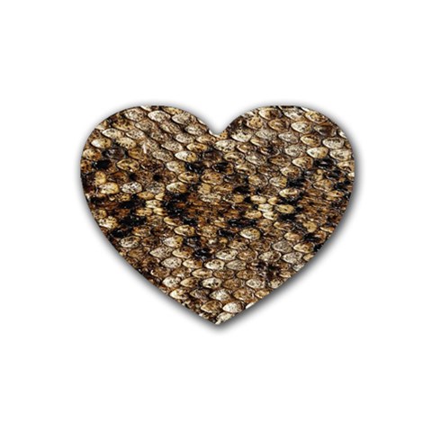 Snake Print	 Rubber Coaster (Heart) from ArtsNow.com Front