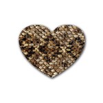 Snake Print	 Rubber Coaster (Heart)