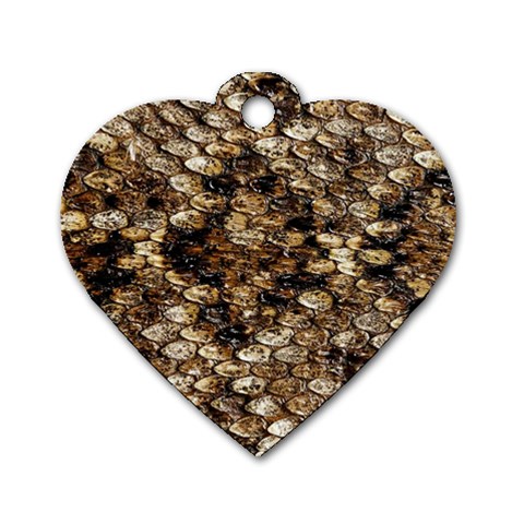 Snake Print	 Dog Tag Heart (One Side) from ArtsNow.com Front