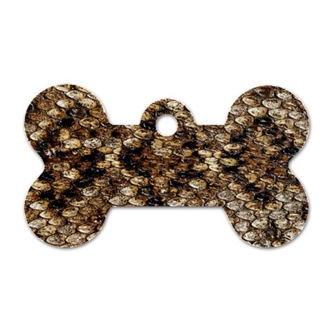 Snake Print	 Dog Tag Bone (One Side) from ArtsNow.com Front