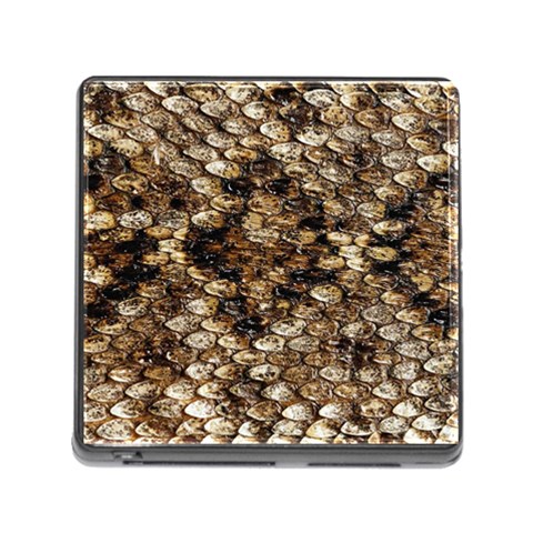 Snake Print	 Memory Card Reader with Storage (Square) from ArtsNow.com Front
