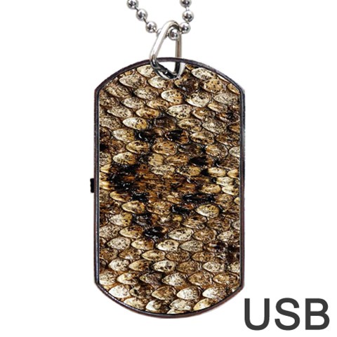 Snake Print	Dog Tag USB Flash (Two Sides) from ArtsNow.com Front