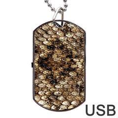 Snake Print	Dog Tag USB Flash (Two Sides) from ArtsNow.com Front