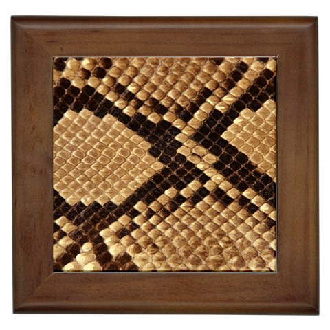 Snake Print Big	 Framed Tile from ArtsNow.com Front
