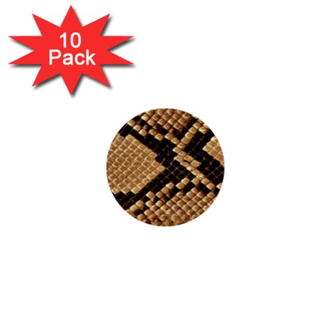 Snake Print Big	 1  Mini Button (10 pack) from ArtsNow.com Front