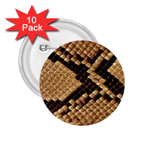 Snake Print Big	 2.25  Button (10 pack) from ArtsNow.com Front