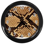 Snake Print Big	 Wall Clock (Black)