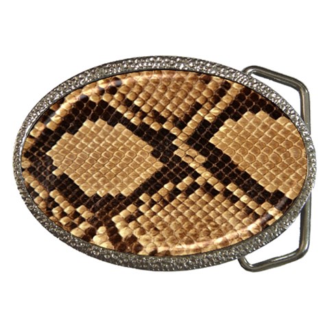 Snake Print Big	 Belt Buckle from ArtsNow.com Front