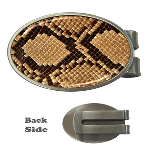 Snake Print Big	 Money Clip (Oval) from ArtsNow.com Front