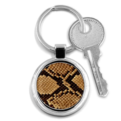 Snake Print Big	 Key Chain (Round) from ArtsNow.com Front