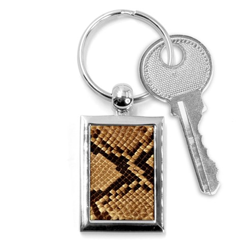 Snake Print Big	 Key Chain (Rectangle) from ArtsNow.com Front