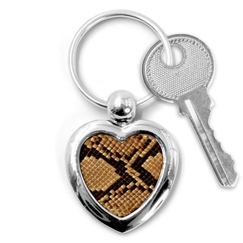 Snake Print Big	 Key Chain (Heart) from ArtsNow.com Front