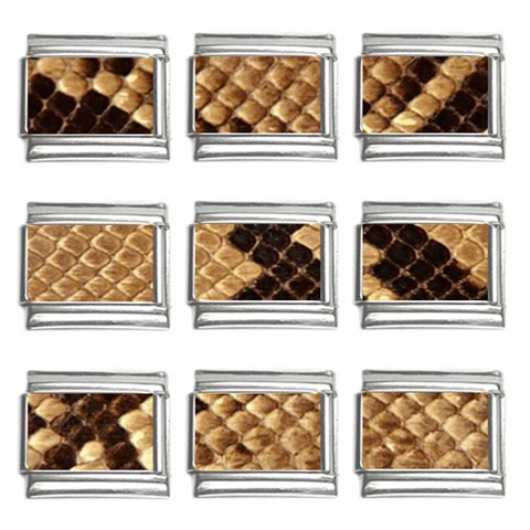 Snake Print Big	9mm Italian Charm (9 pack) from ArtsNow.com Front
