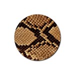 Snake Print Big	 Rubber Round Coaster (4 pack)