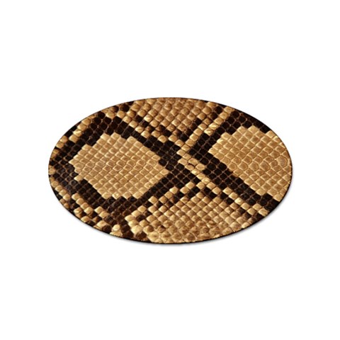 Snake Print Big	 Sticker (Oval) from ArtsNow.com Front