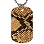 Snake Print Big	 Dog Tag (One Side)