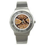 Snake Print Big	 Stainless Steel Watch