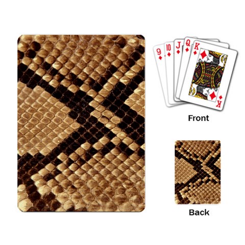 Snake Print Big	 Playing Cards Single Design from ArtsNow.com Back