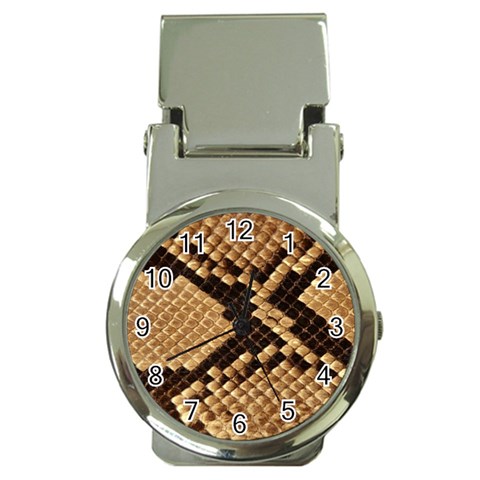 Snake Print Big	 Money Clip Watch from ArtsNow.com Front