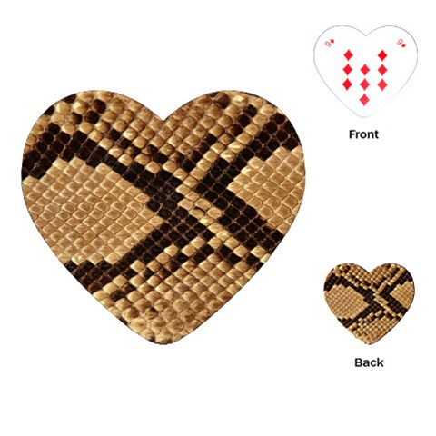 Snake Print Big	Playing Cards (Heart) from ArtsNow.com Front