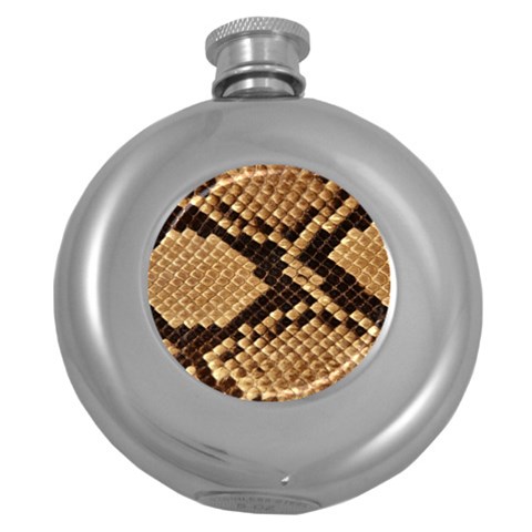 Snake Print Big	 Hip Flask (5 oz) from ArtsNow.com Front