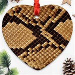 Snake Print Big	 Heart Ornament (Two Sides)