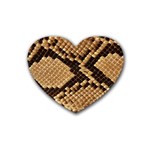 Snake Print Big	 Rubber Coaster (Heart)