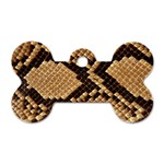 Snake Print Big	 Dog Tag Bone (One Side)