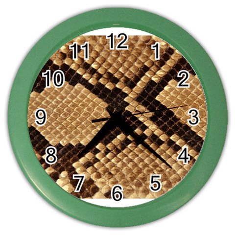 Snake Print Big	 Color Wall Clock from ArtsNow.com Front