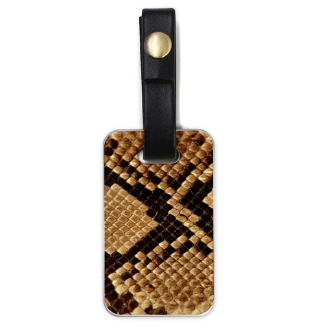 Snake Print Big	 Luggage Tag (one side) from ArtsNow.com Front