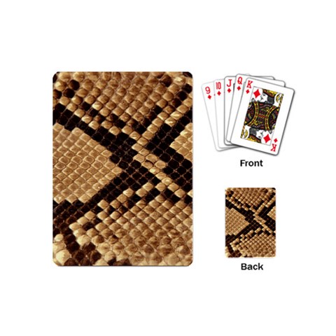 Snake Print Big	 Playing Cards (Mini) from ArtsNow.com Back