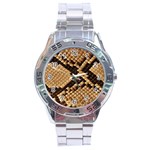 Snake Print Big	 Stainless Steel Analogue Men’s Watch
