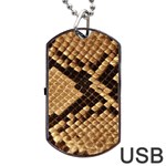 Snake Print Big	Dog Tag USB Flash (Two Sides)