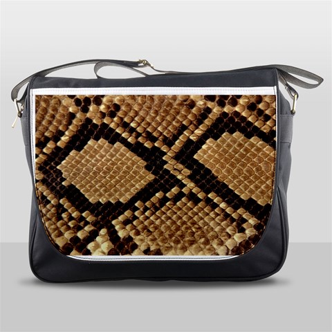 Snake Print Big	Messenger Bag from ArtsNow.com Front