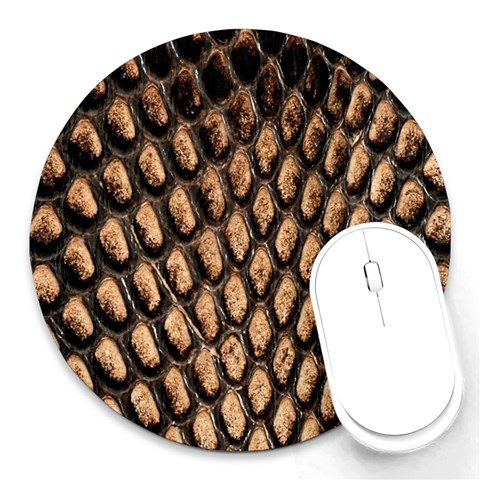 Cobra Print	 Round Mousepad from ArtsNow.com Front