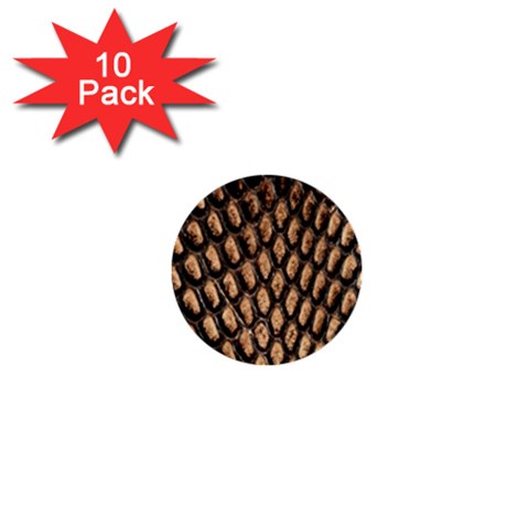 Cobra Print	 1  Mini Button (10 pack) from ArtsNow.com Front