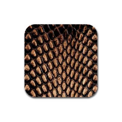 Cobra Print	 Rubber Square Coaster (4 pack) from ArtsNow.com Front