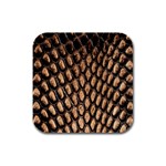Cobra Print	 Rubber Square Coaster (4 pack)