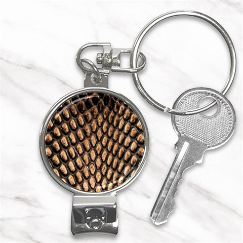 Cobra Print	 Nail Clippers Key Chain from ArtsNow.com Front