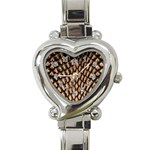 Cobra Print	 Heart Italian Charm Watch