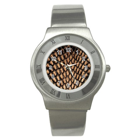 Cobra Print	 Stainless Steel Watch from ArtsNow.com Front
