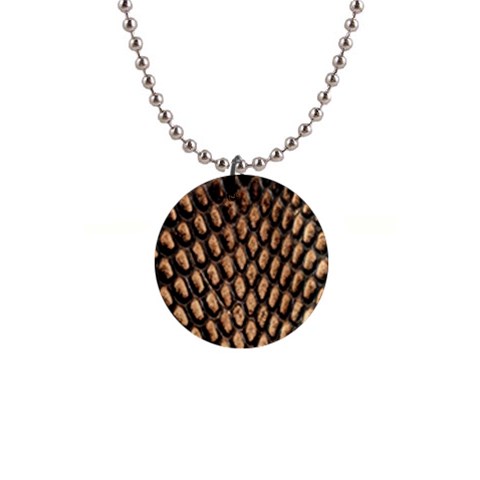 Cobra Print	 1  Button Necklace from ArtsNow.com Front