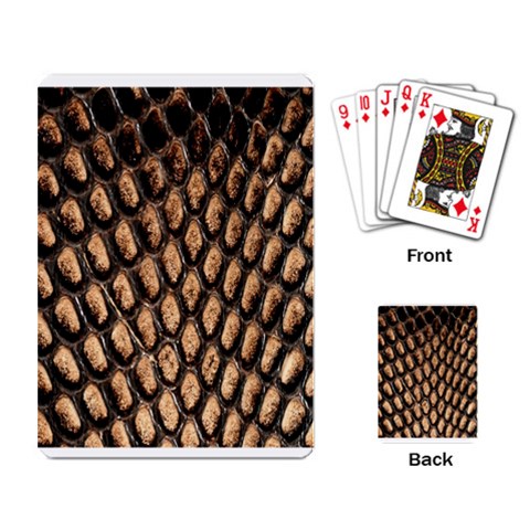 Cobra Print	 Playing Cards Single Design from ArtsNow.com Back