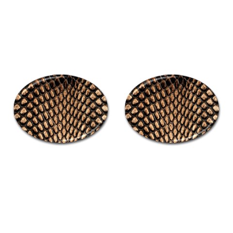 Cobra Print	 Cufflinks (Oval) from ArtsNow.com Front(Pair)