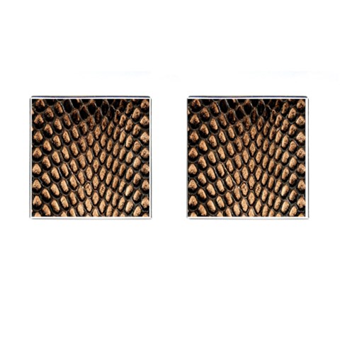 Cobra Print	 Cufflinks (Square) from ArtsNow.com Front(Pair)