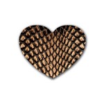 Cobra Print	 Rubber Coaster (Heart)