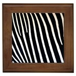 Zebra Print	 Framed Tile